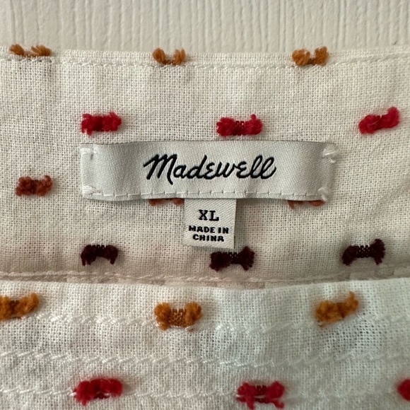 Madewell Square-Neck Top in Clipdot size XL - Picture 3 of 6